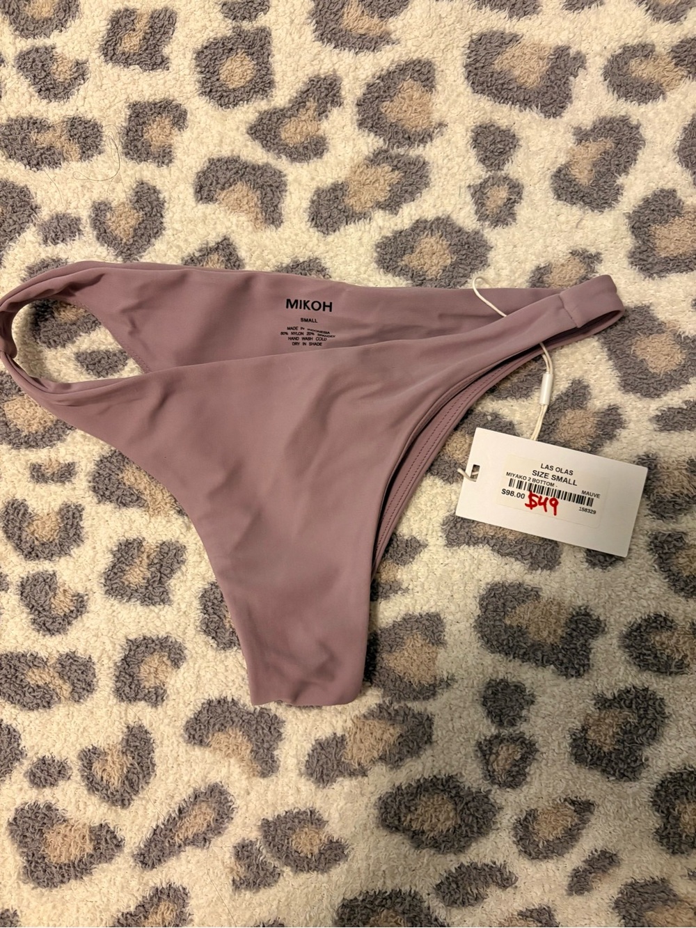 Mikoh Mauve High-Cut Bikini Bottom